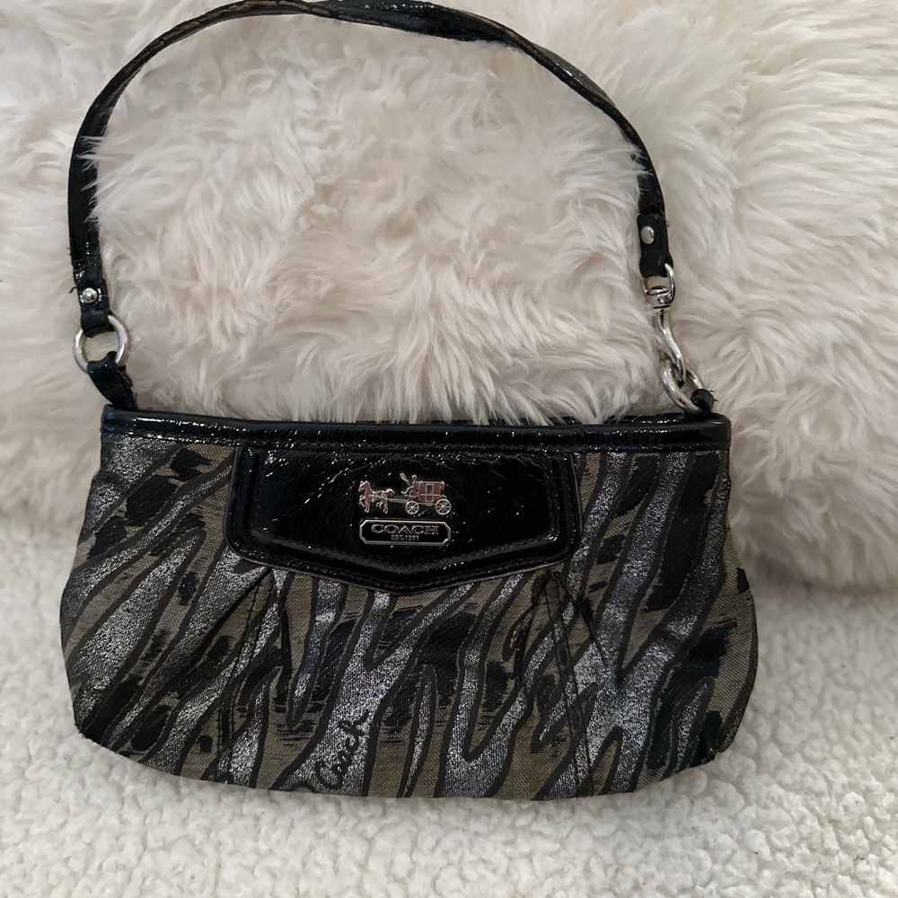 Coach Silver Tiger Striped Purse